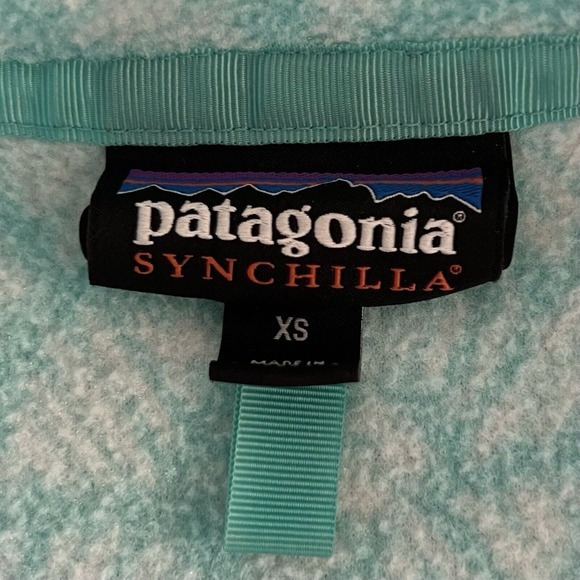 Patagonia Synchilla Snap-T Lightweight Fleece Batik Hex Big Bend Pullover Jacket - Picture 5 of 6